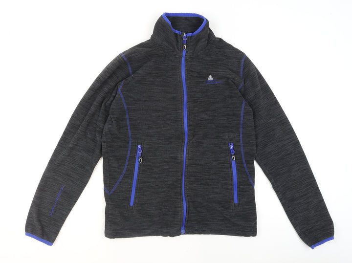 Peak Mountain Men's Grey Fleece Activewear Jacket Size M Full Zip