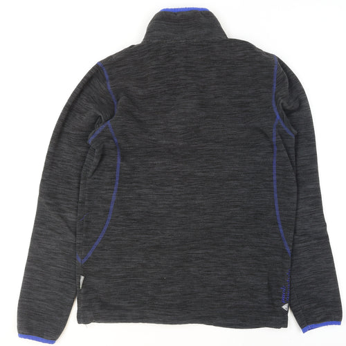 Peak Mountain Men's Grey Fleece Activewear Jacket Size M Full Zip