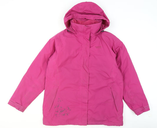 Regatta Women's Pink Waterproof Hooded Parka Jacket Size 16