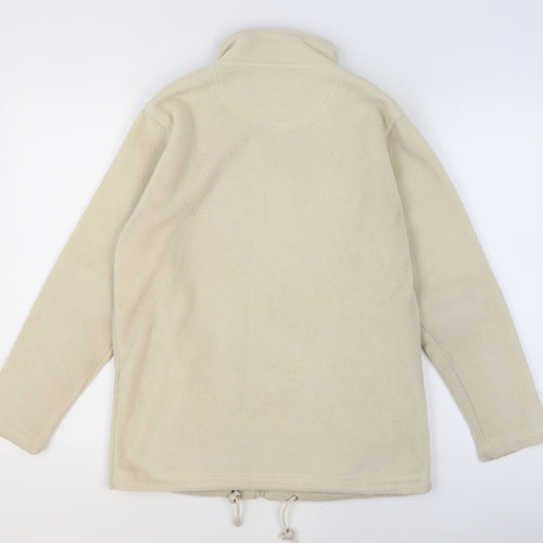 EWM Women’s Beige Fleece Full Zip Jacket Size 10 Regular Fit
