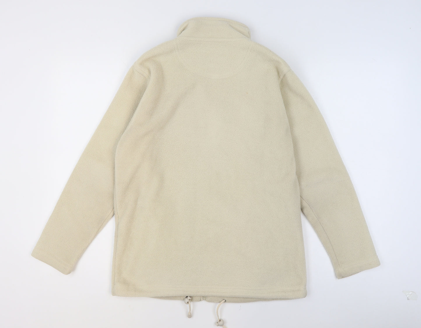 EWM Women’s Beige Fleece Full Zip Jacket Size 10 Regular Fit