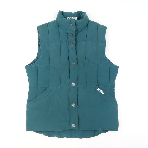 Puffa Women's Green Quilted Puffer Waistcoat Size 14