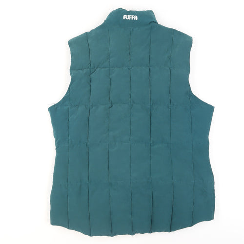 Puffa Women's Green Quilted Puffer Waistcoat Size 14