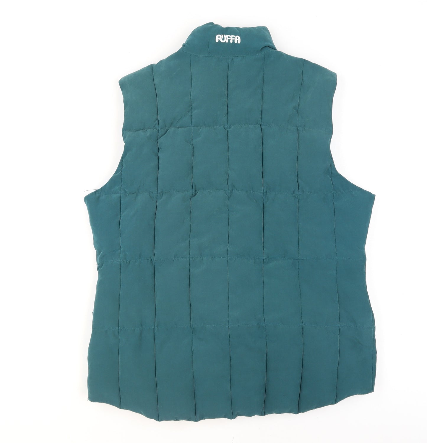 Puffa Women's Green Quilted Puffer Waistcoat Size 14