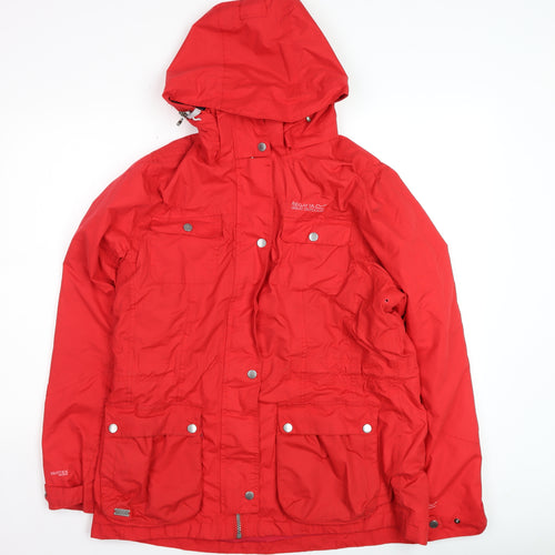 Regatta Women's Red Waterproof Hooded Parka Jacket Size 16