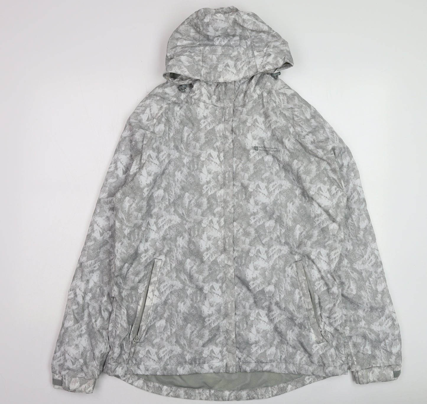 Mountain Warehouse Women's Grey Waterproof Hooded Rain Jacket UK 14