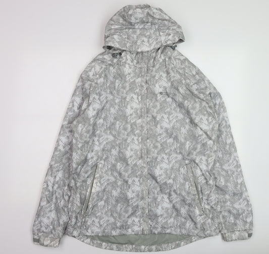 Mountain Warehouse Women's Grey Waterproof Hooded Rain Jacket UK 14