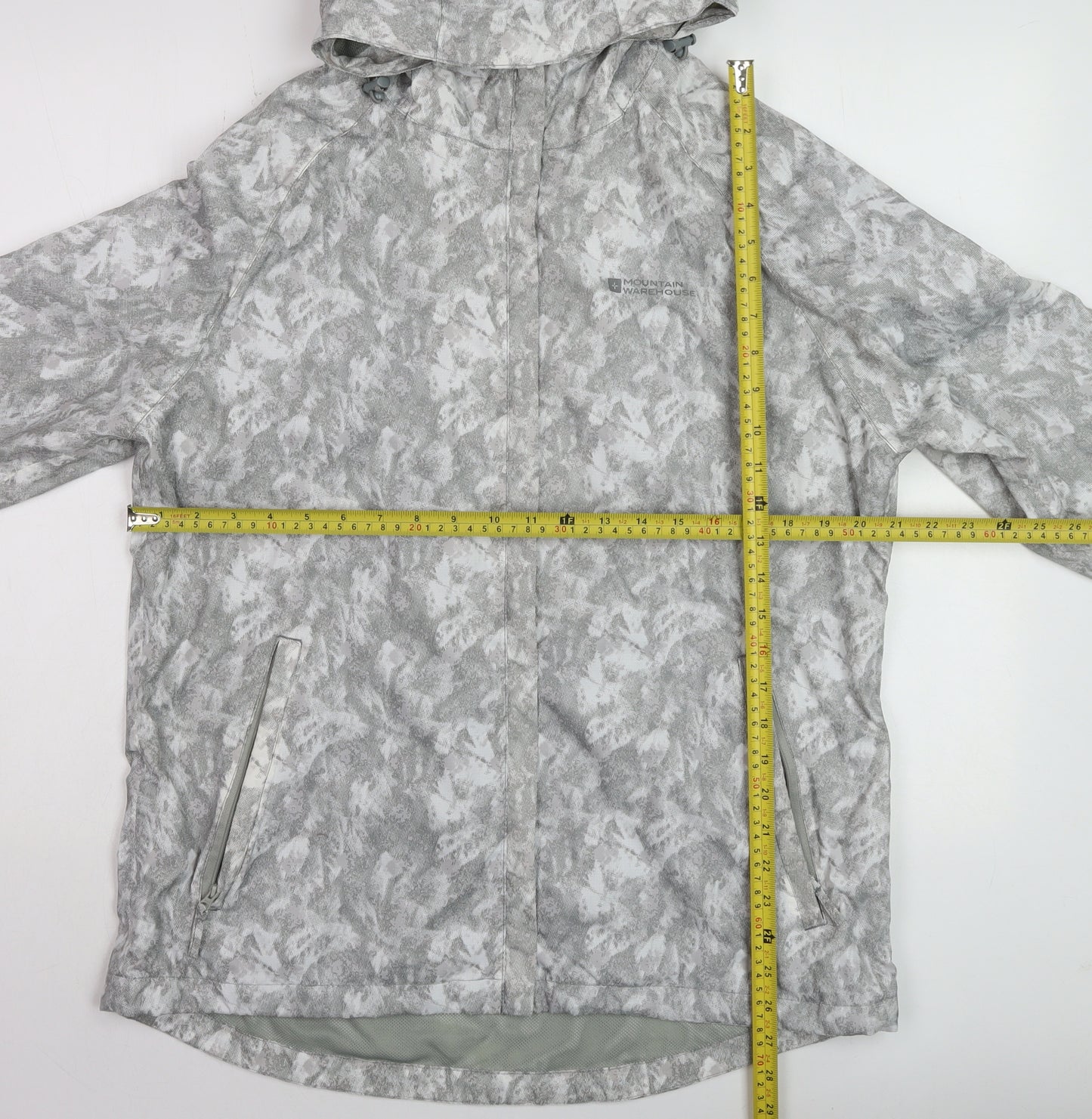 Mountain Warehouse Women's Grey Waterproof Hooded Rain Jacket UK 14