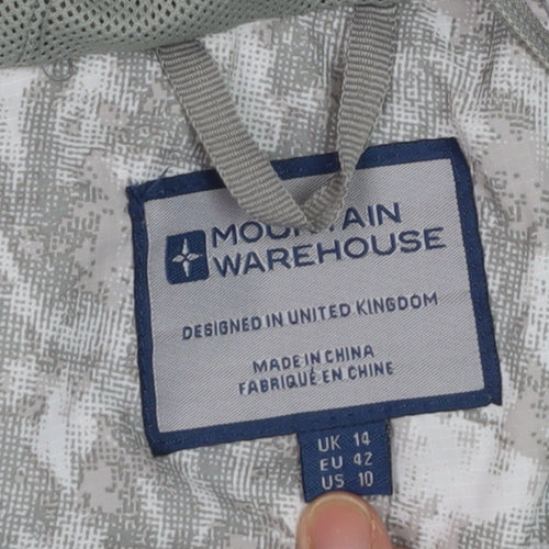 Mountain Warehouse Women's Grey Waterproof Hooded Rain Jacket UK 14