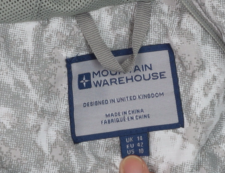 Mountain Warehouse Women's Grey Waterproof Hooded Rain Jacket UK 14