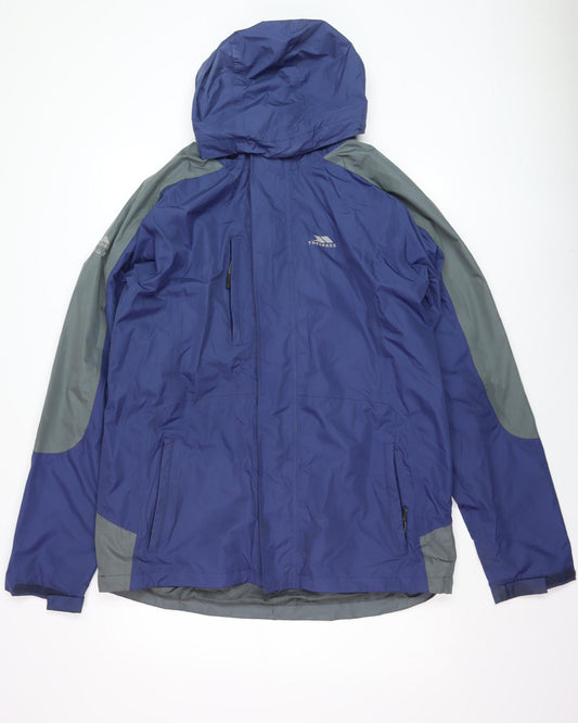 Trespass Men's Blue Waterproof Breathable Hooded Jacket Size L