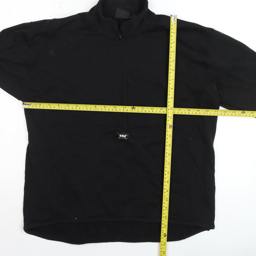 Helly Hansen Men's Black Fleece 1/4 Zip Pullover Sweatshirt L
