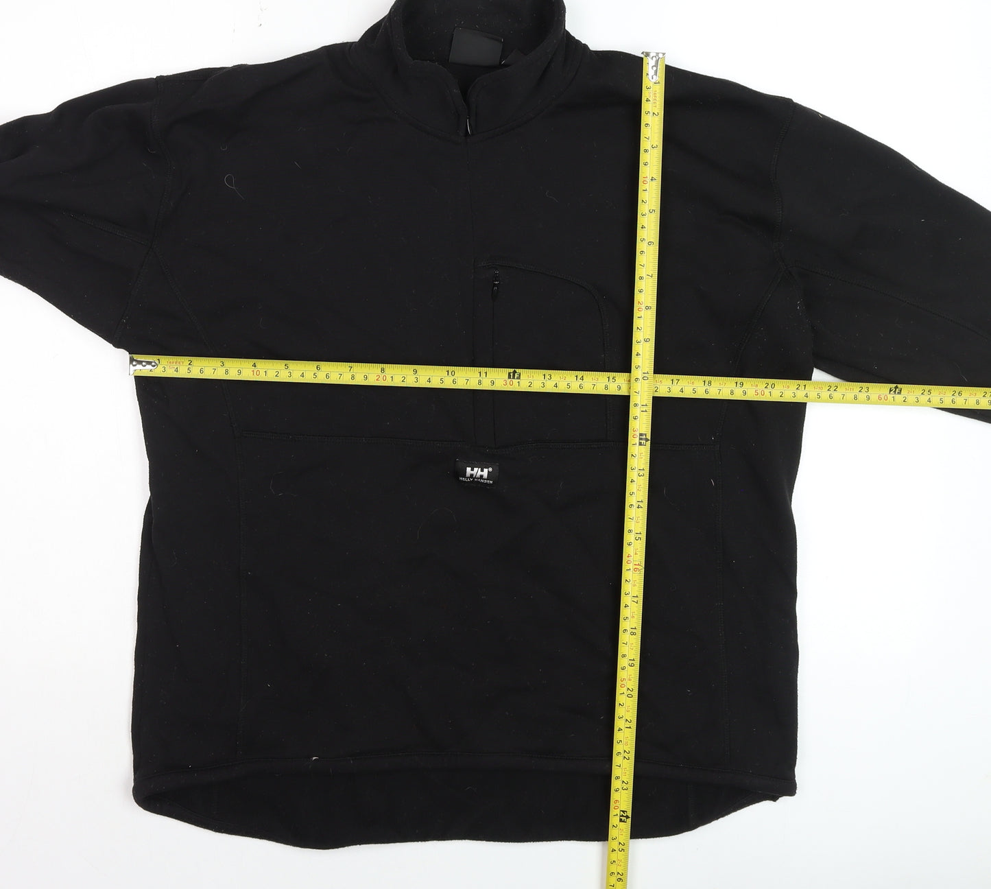 Helly Hansen Men's Black Fleece 1/4 Zip Pullover Sweatshirt L