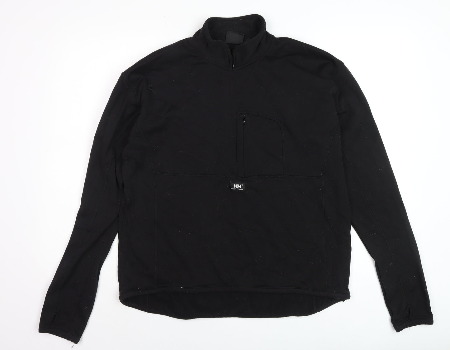 Helly Hansen Men's Black Fleece 1/4 Zip Pullover Sweatshirt L
