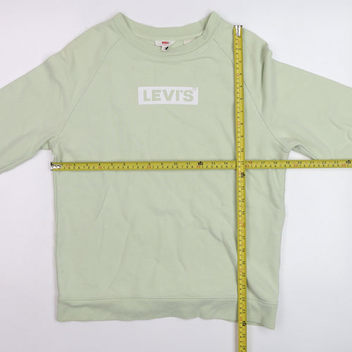 Levi's Women's Green Small Crew Neck Pullover Sweatshirt