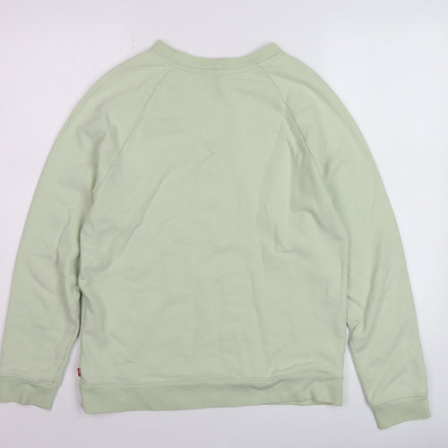 Levi's Women's Green Small Crew Neck Pullover Sweatshirt