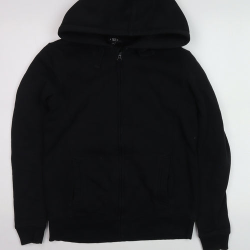 TEX Men's Black Full Zip Fleece Lined Hoodie Size S