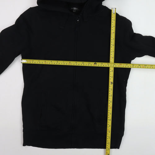 TEX Men's Black Full Zip Fleece Lined Hoodie Size S