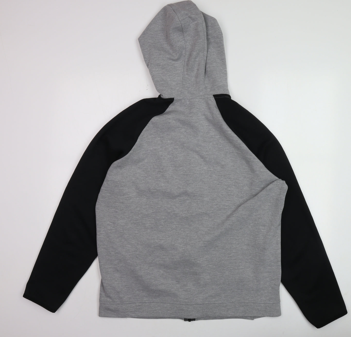 U.S. Athletic Men's Grey Black Full Zip Hoodie Size L Regular Fit
