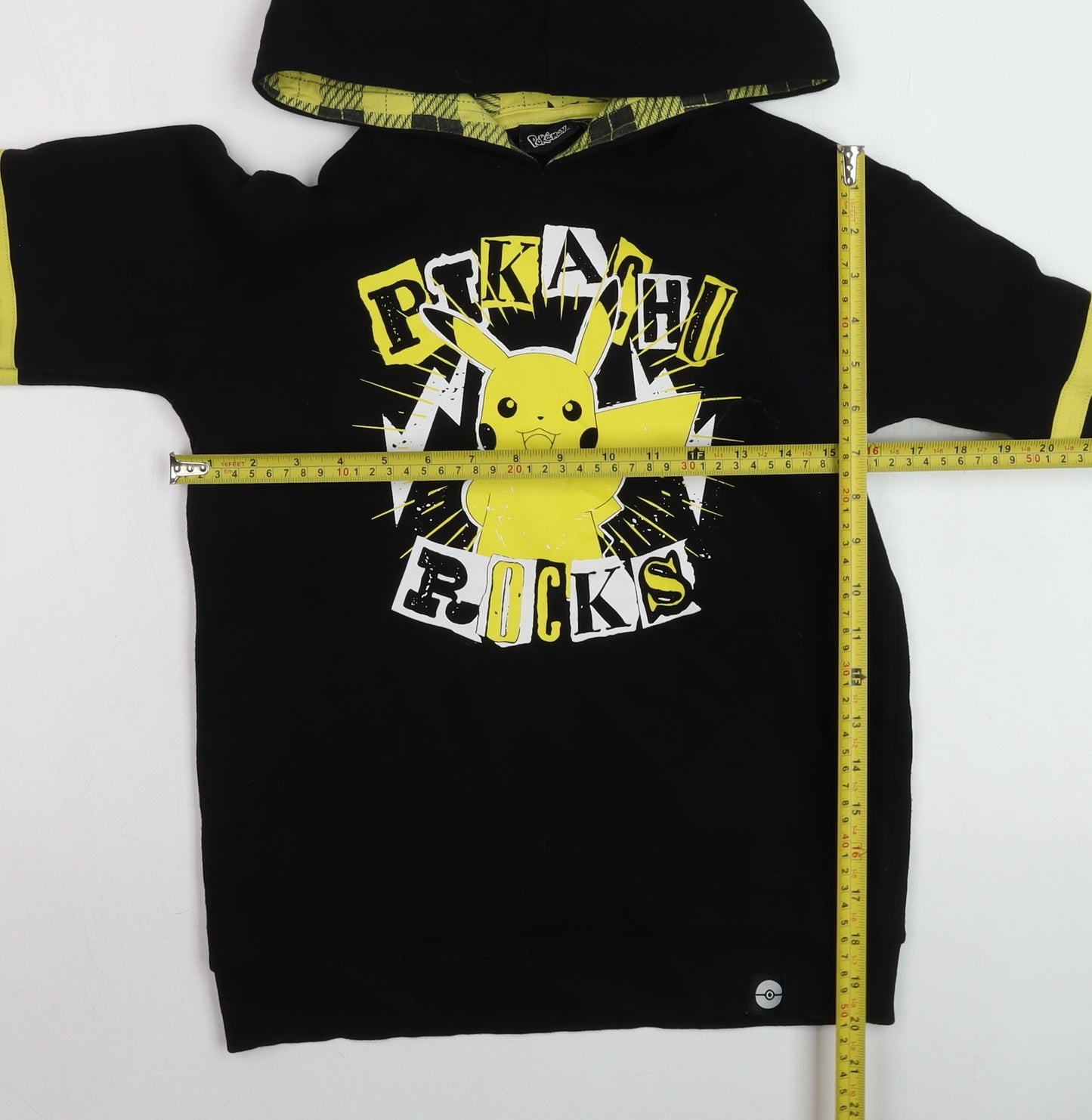 Pokémon Boys Black Pikachu Rocks Pullover Hoodie 9-10 Years