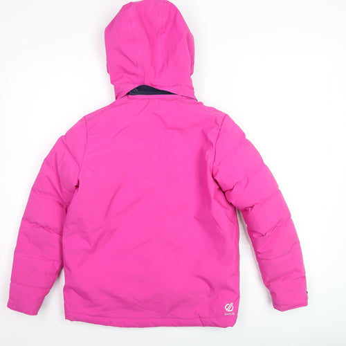 Dare 2B Girls Pink & Blue Hooded Puffer Jacket 9-10 Years Winter Coat