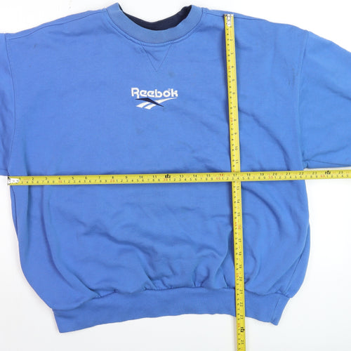 Reebok Men's Blue Pullover Sweatshirt L Vintage Crew Neck