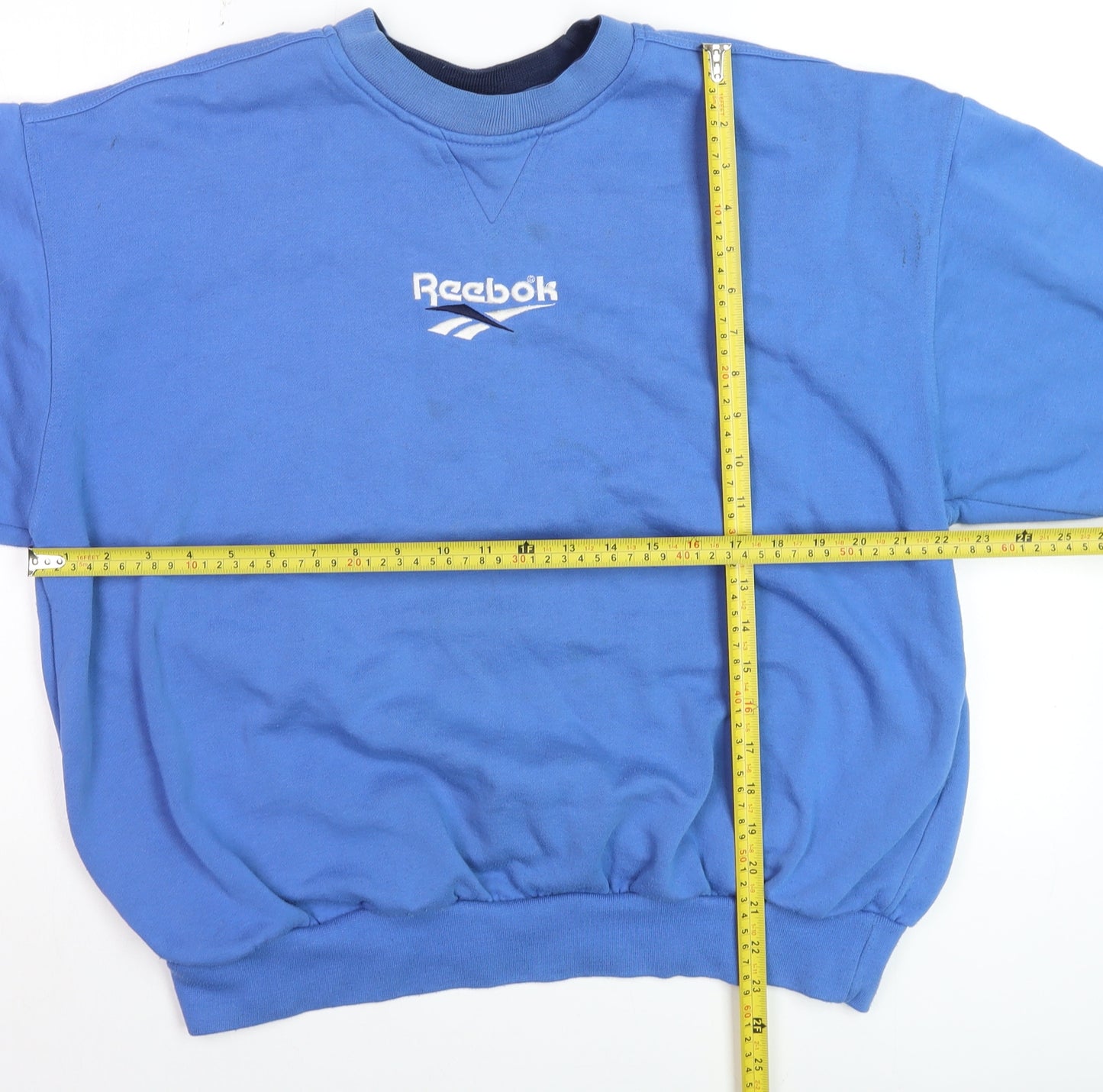 Reebok Men's Blue Pullover Sweatshirt L Vintage Crew Neck