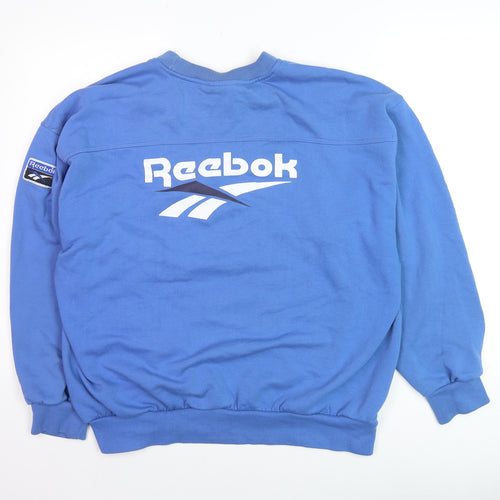 Reebok Men's Blue Pullover Sweatshirt L Vintage Crew Neck