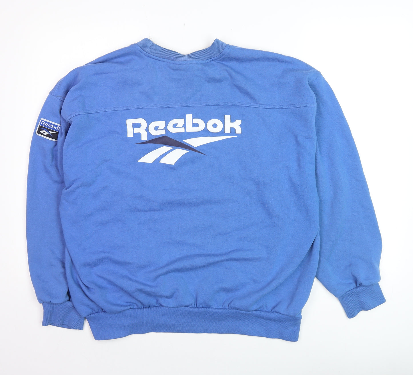 Reebok Men's Blue Pullover Sweatshirt L Vintage Crew Neck