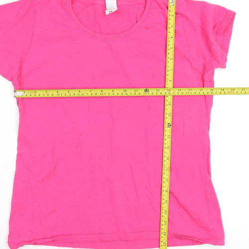 Fruit of the Loom Women's Pink XL Basic Cotton T-Shirt