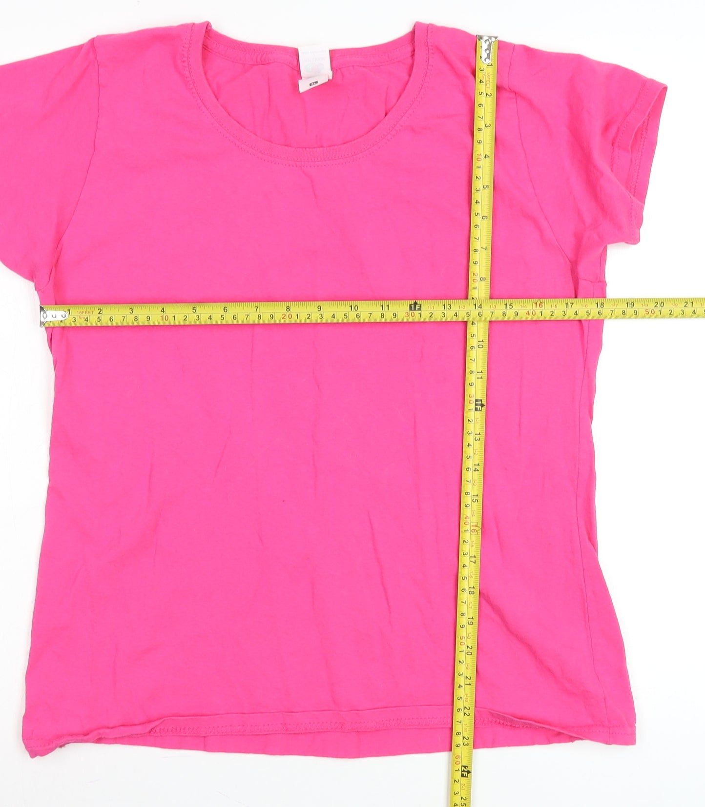 Fruit of the Loom Women's Pink XL Basic Cotton T-Shirt
