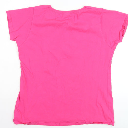 Fruit of the Loom Women's Pink XL Basic Cotton T-Shirt