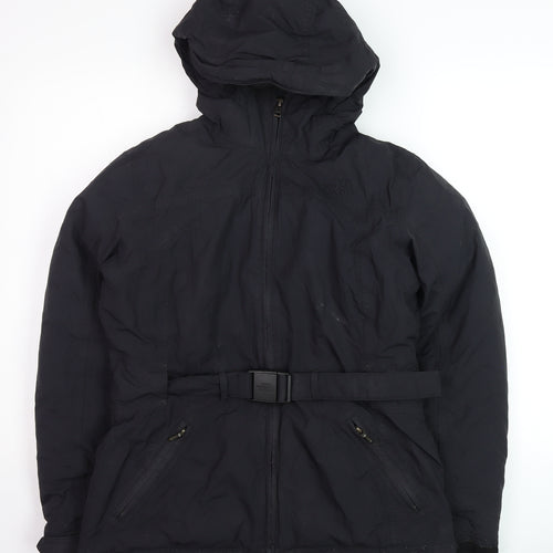 The North Face Womens Black M Belted Hooded Parka Jacket