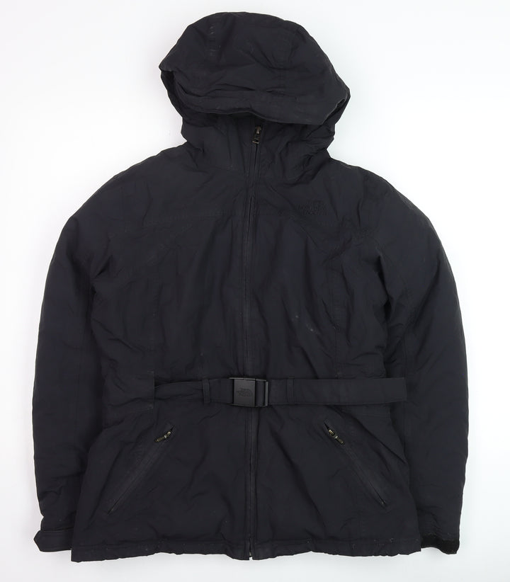 The North Face Womens Black M Belted Hooded Parka Jacket