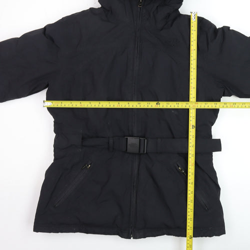 The North Face Womens Black M Belted Hooded Parka Jacket