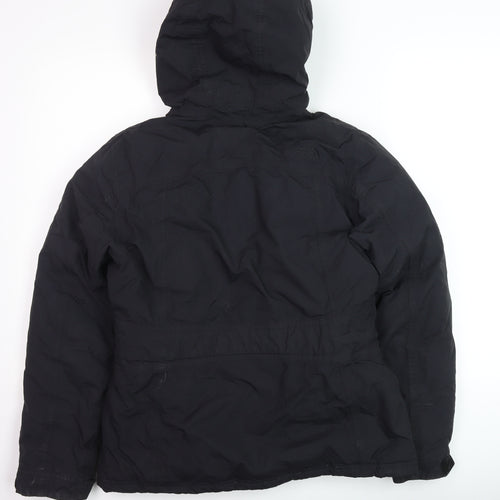 The North Face Womens Black M Belted Hooded Parka Jacket