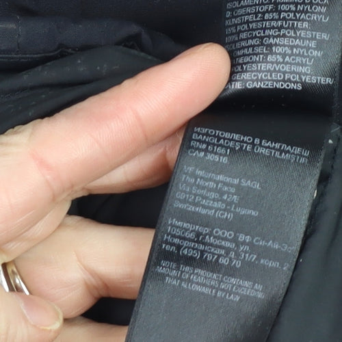 The North Face Womens Black M Belted Hooded Parka Jacket