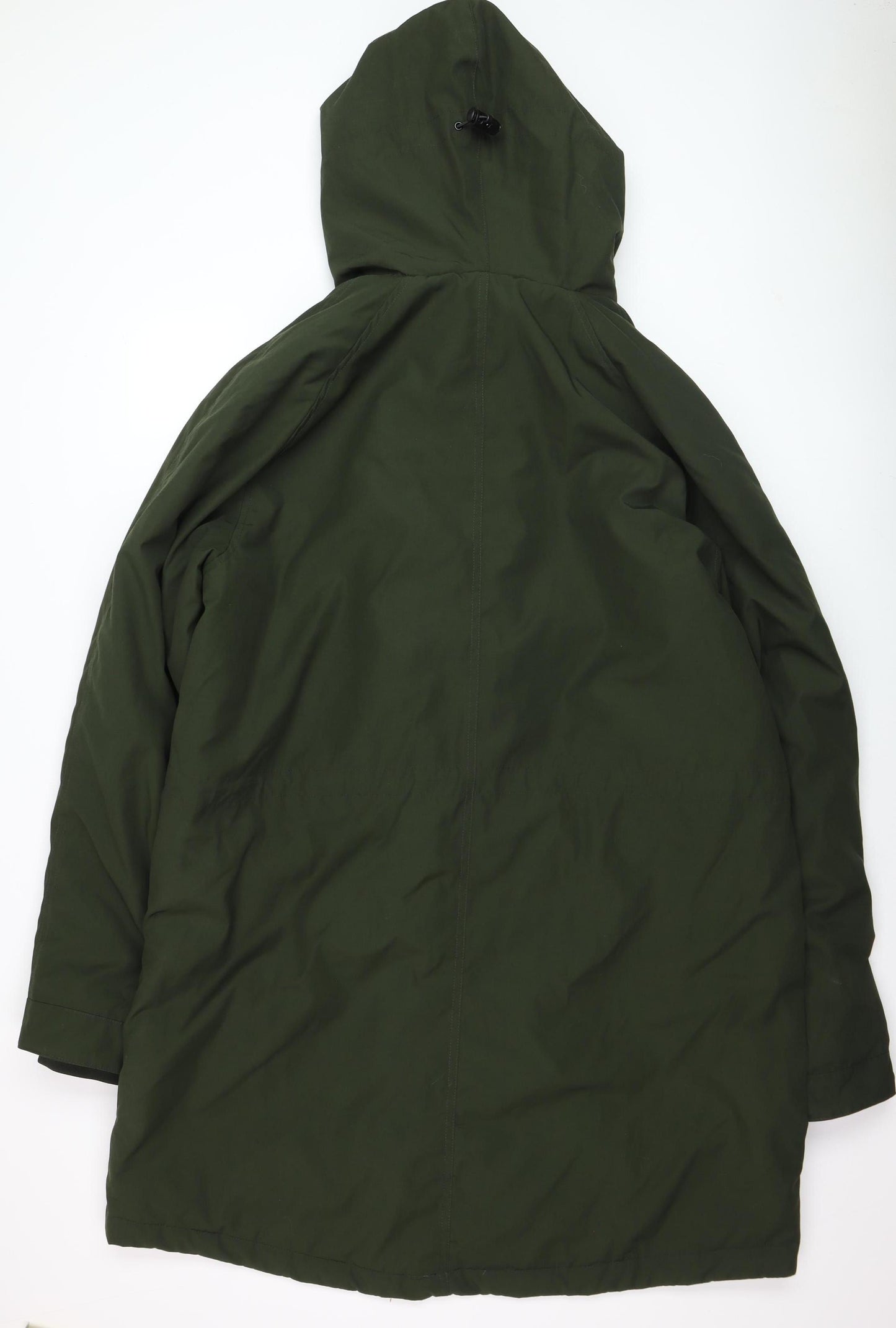 Marks and Spencer Men's Green Hooded Parka Coat XL Lined Winter Jacket