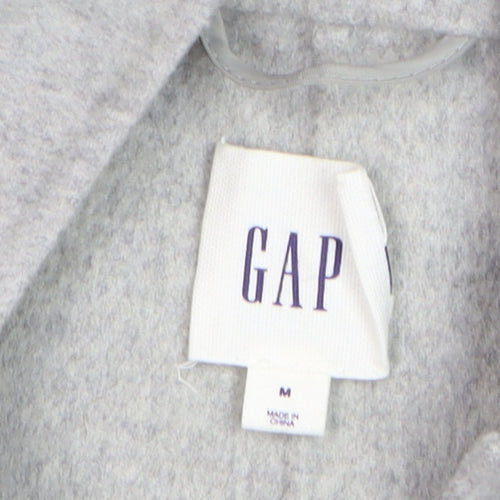 GAP Women’s Grey Wool Blend Long Belted Overcoat Size M