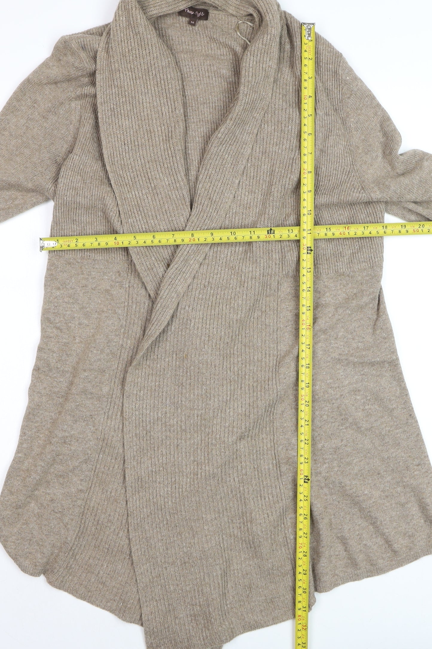 Phase Eight Women’s Beige Long Sleeve Knit Cardigan Size 14