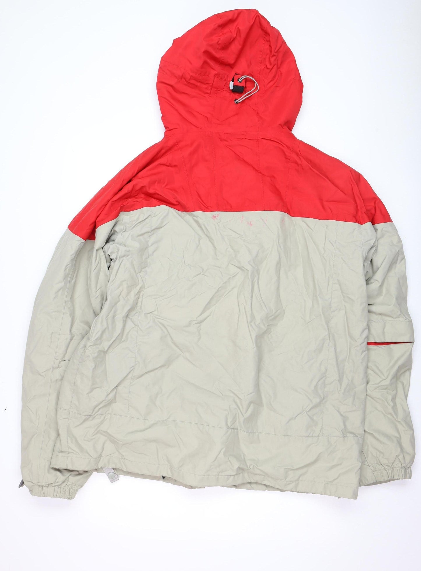 Burton Mens Red Beige XL Hooded Waterproof Ski Jacket