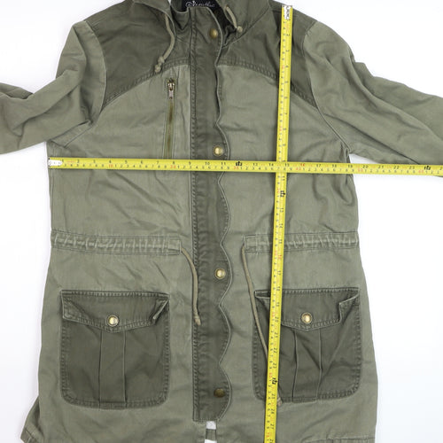 @Republic Men's Green Cotton Hooded Parka Jacket M