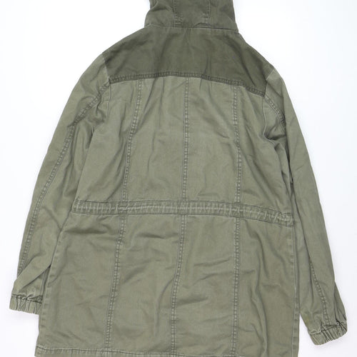 @Republic Men's Green Cotton Hooded Parka Jacket M