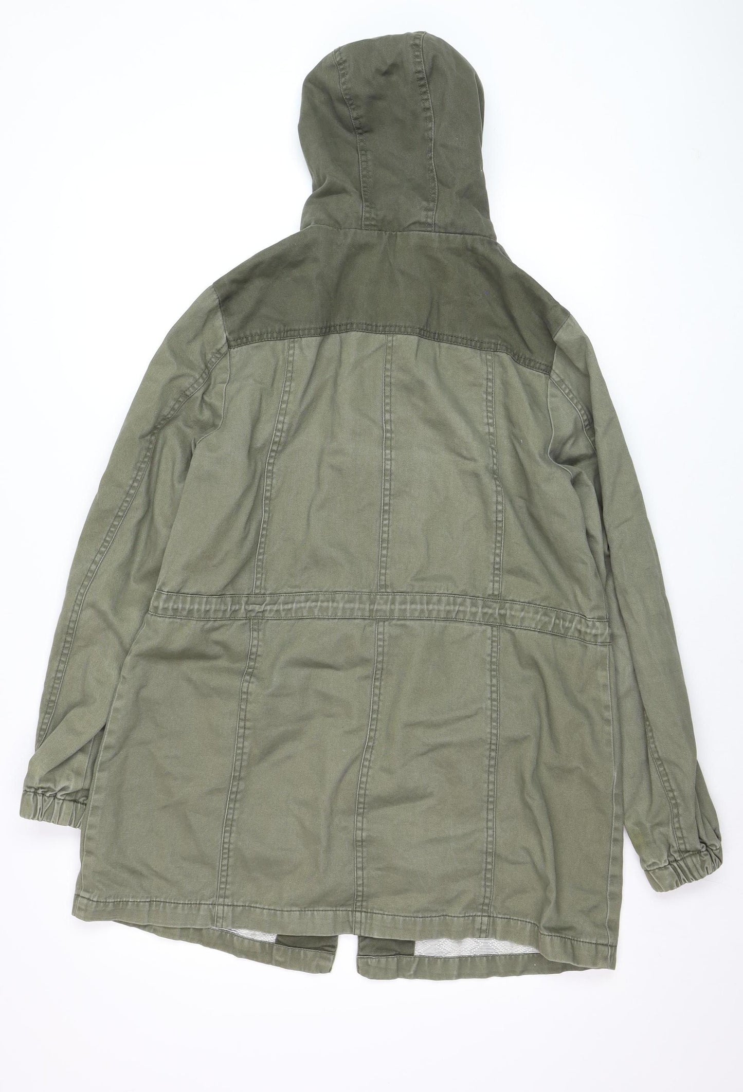 @Republic Men's Green Cotton Hooded Parka Jacket M