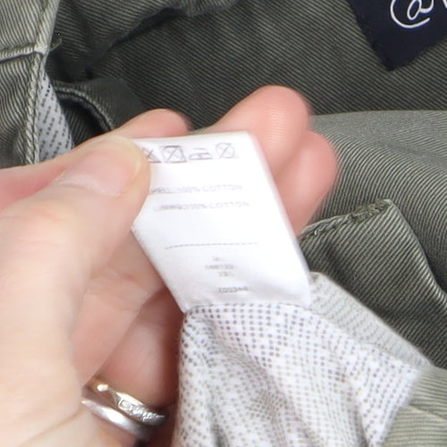 @Republic Men's Green Cotton Hooded Parka Jacket M