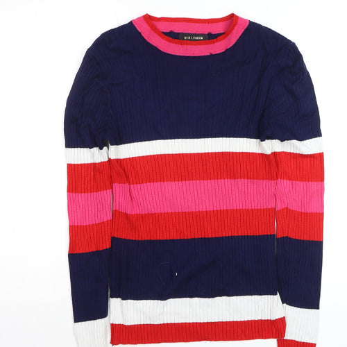 QED London Women's Multicoloured Striped Knit Jumper Size M