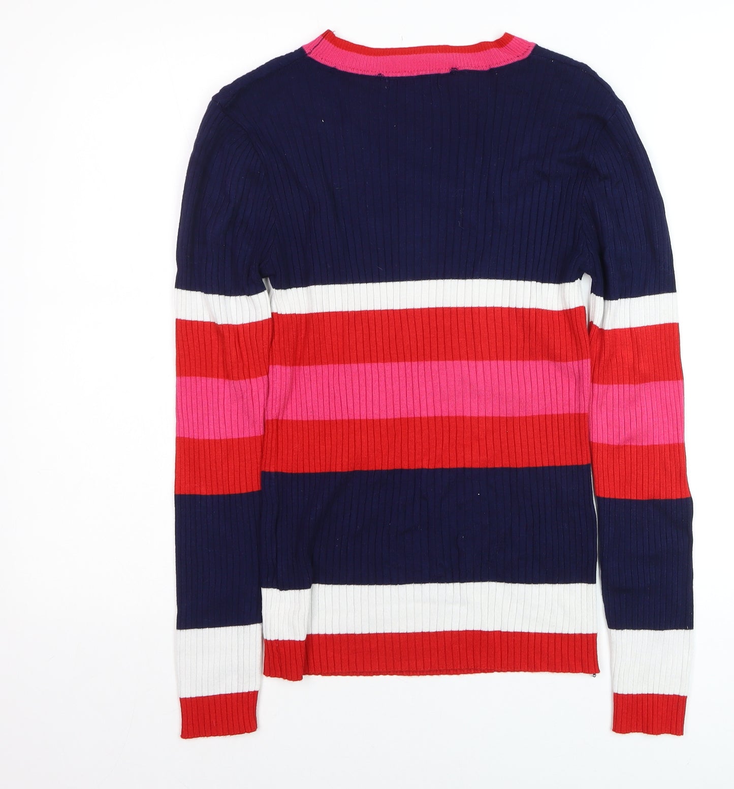QED London Women's Multicoloured Striped Knit Jumper Size M