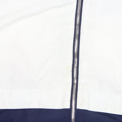 Tommy Hilfiger Men’s Blue White L Hooded Windbreaker Jacket