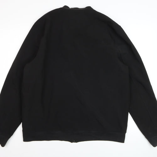 Brave Soul Men's Black XL Bomber Jacket Lightweight Softshell Zip-Up