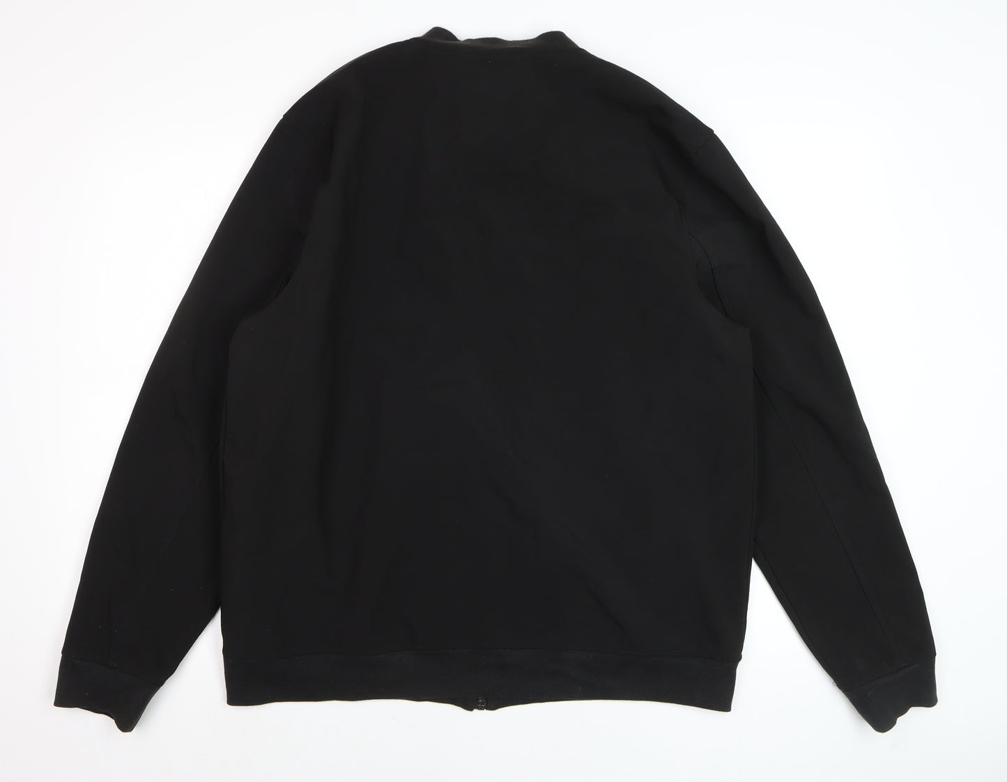 Brave Soul Men's Black XL Bomber Jacket Lightweight Softshell Zip-Up